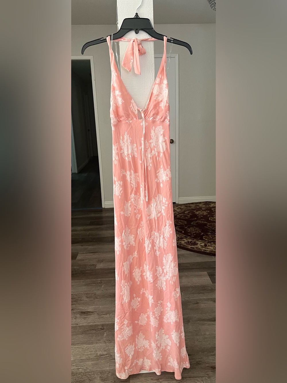 wild fable Halter Maxi Dress In Peach/Orange